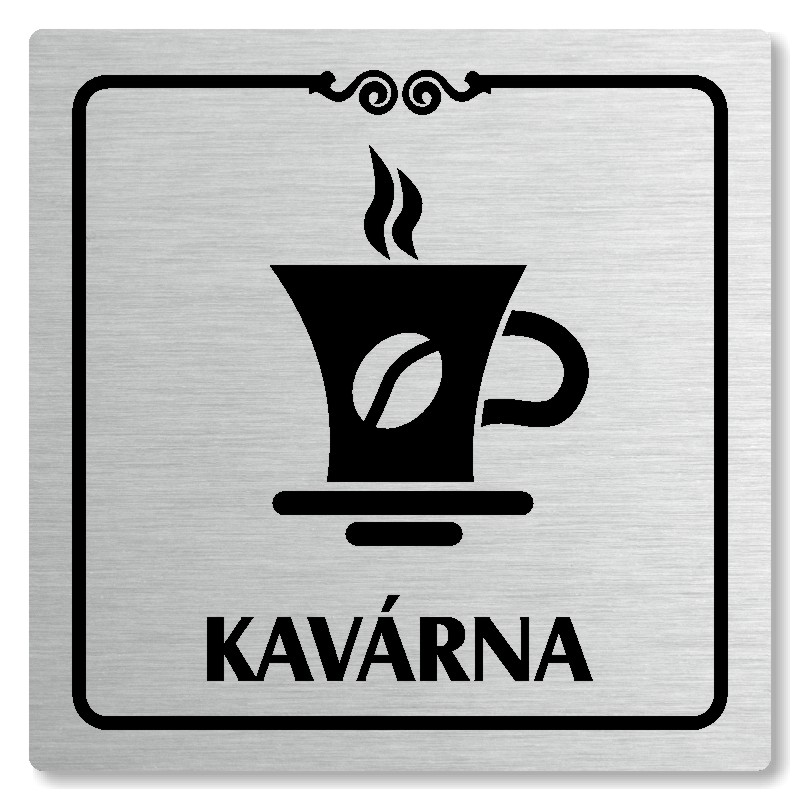 Kavárna, 80x80mm, stříbrná, Texas